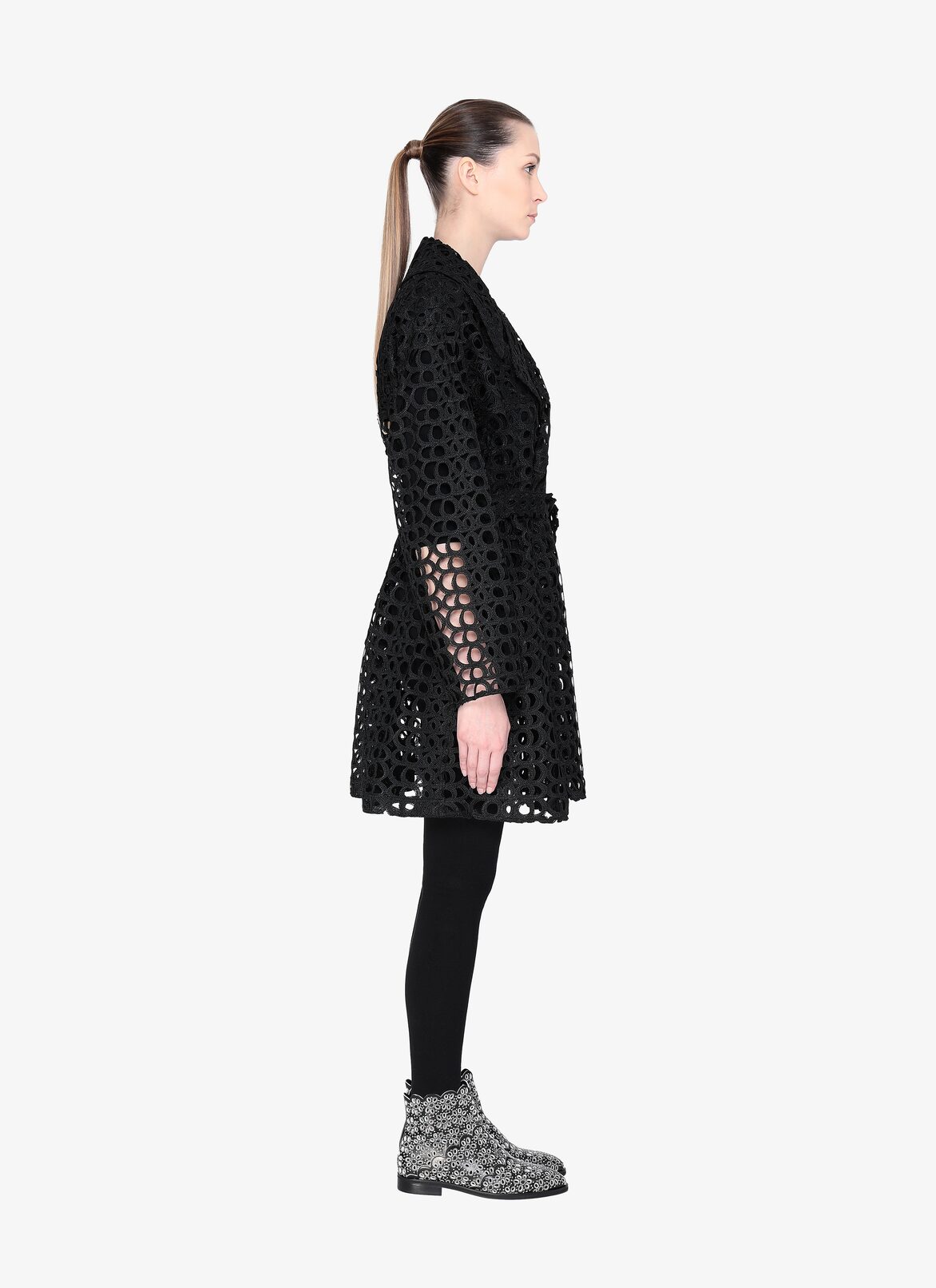 Embroidered Trench ALAÏA BLACK EMBROIDERED TRENCH
